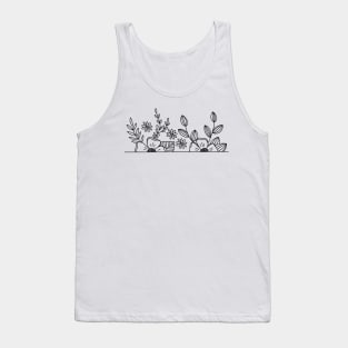 Line Flowers Tank Top